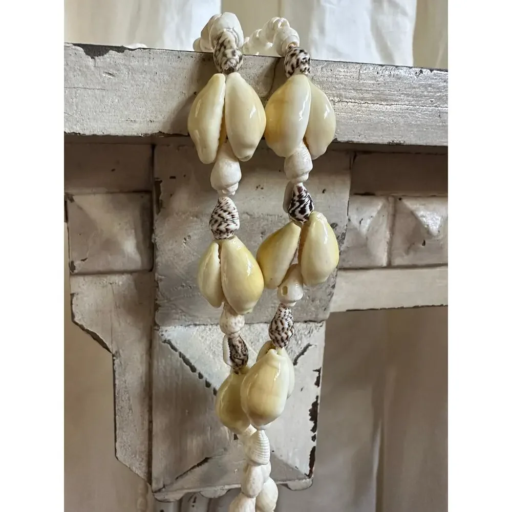 Vintage Sea Shell Hanging Macrame Plant candle Holder Boho decor beach nautical